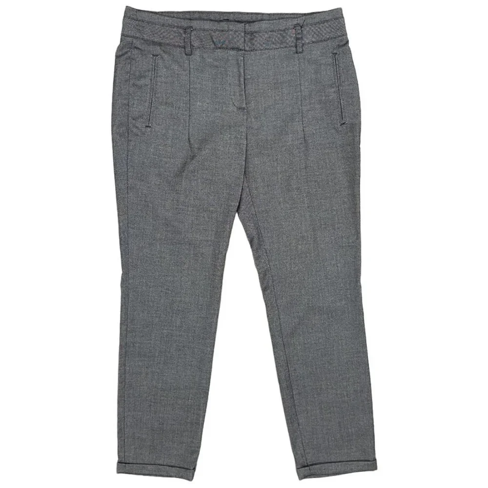 Zara Basic Tapered Ankle Skinny Slim Fit Trousers in Gray Women’s Size 8